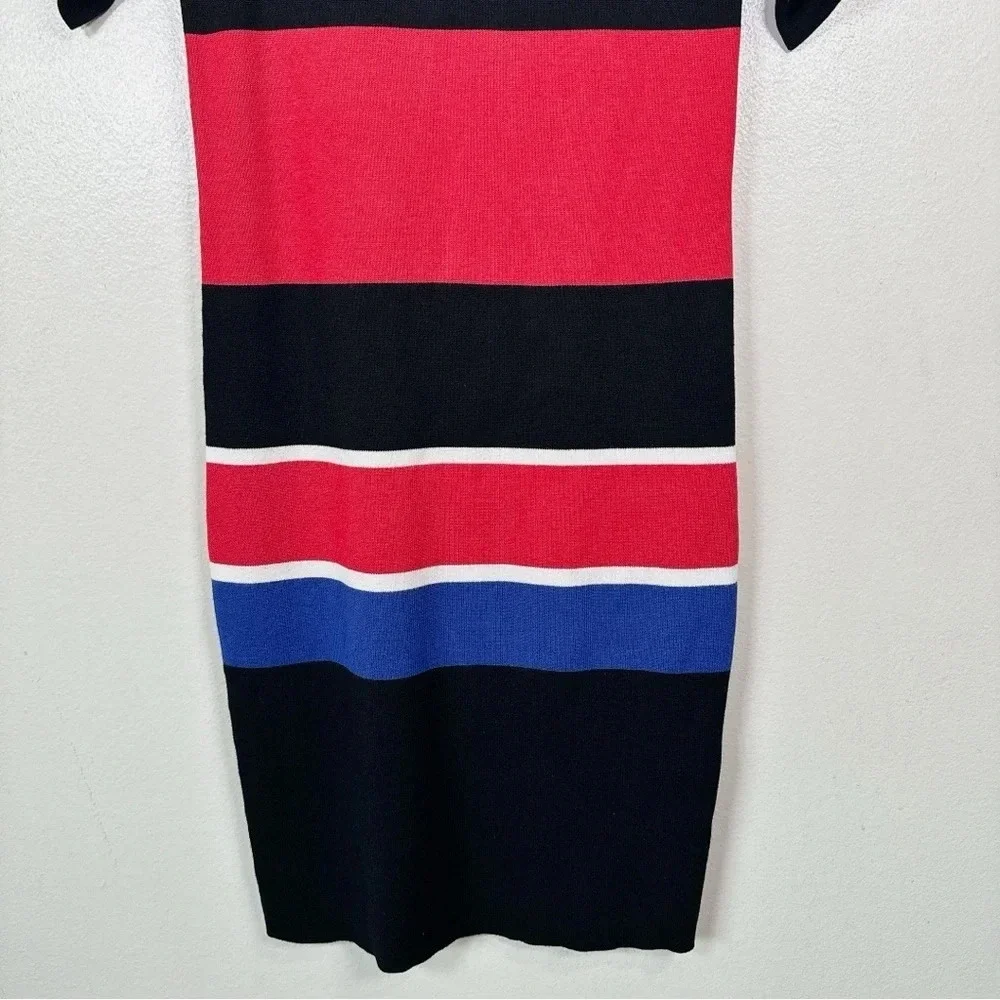 Banana Republic Womens Size Small Knit Color Block Short Sleeve Sweater Dress